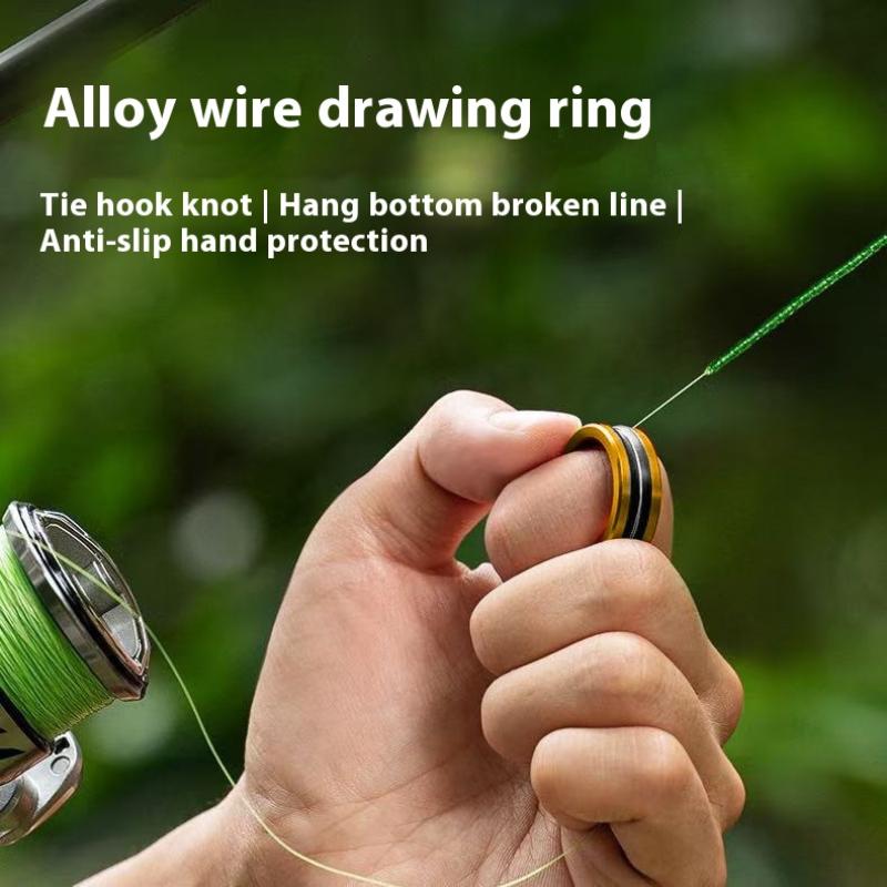 Fishing Equipment Jet - 1/2 個釣り糸プラー滑り止めゴムリングポータブルラインプルループアルミ合金釣具ツール釣り用品