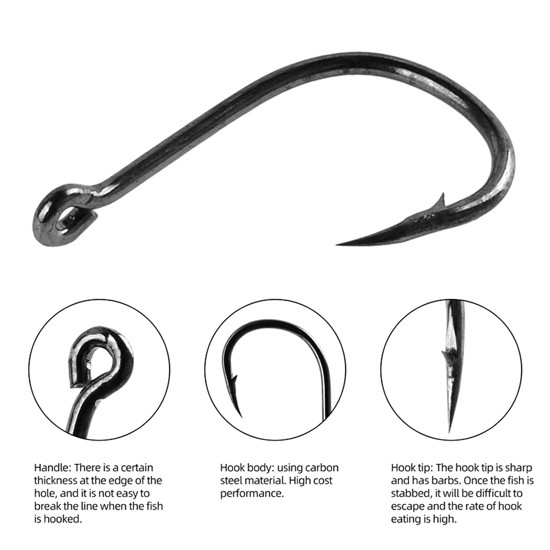 100-500個入り釣り針セット 高炭素鋼製 鋭利で耐久性の - Fishing Equipment Jet のレビューと価格